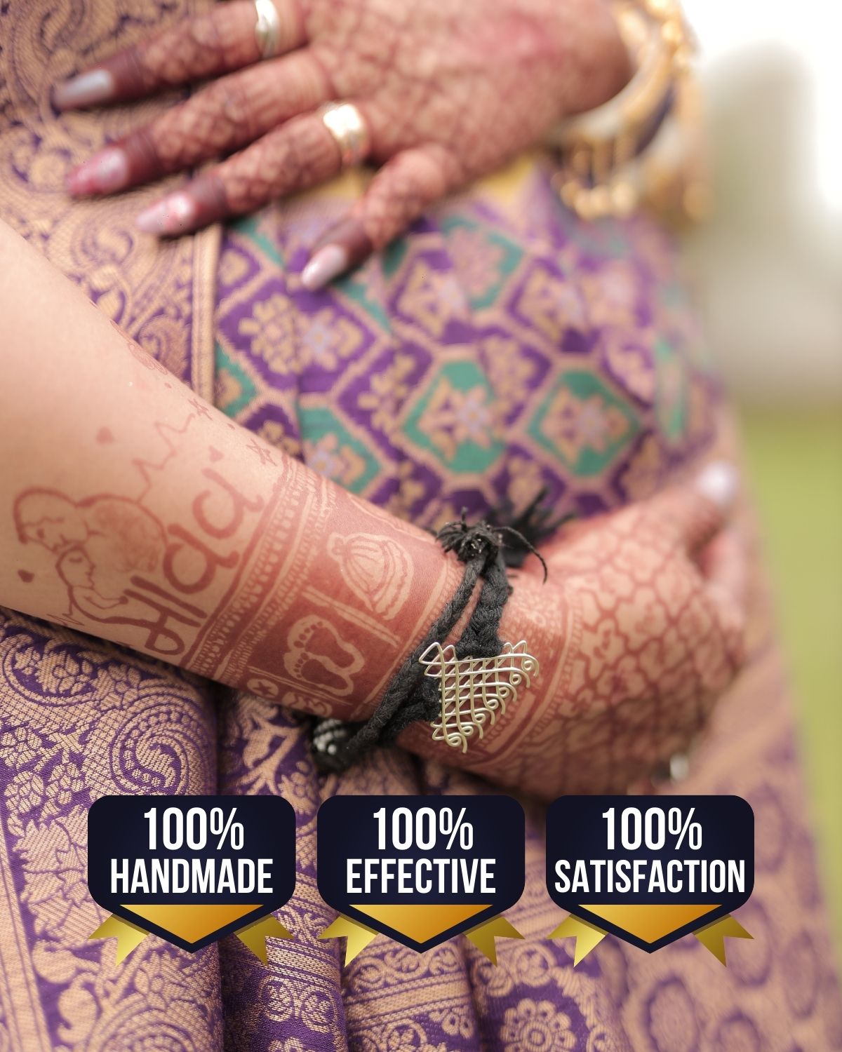 Silver Saraswati Bracelet for All Especially for Pregnant Couples & Parents