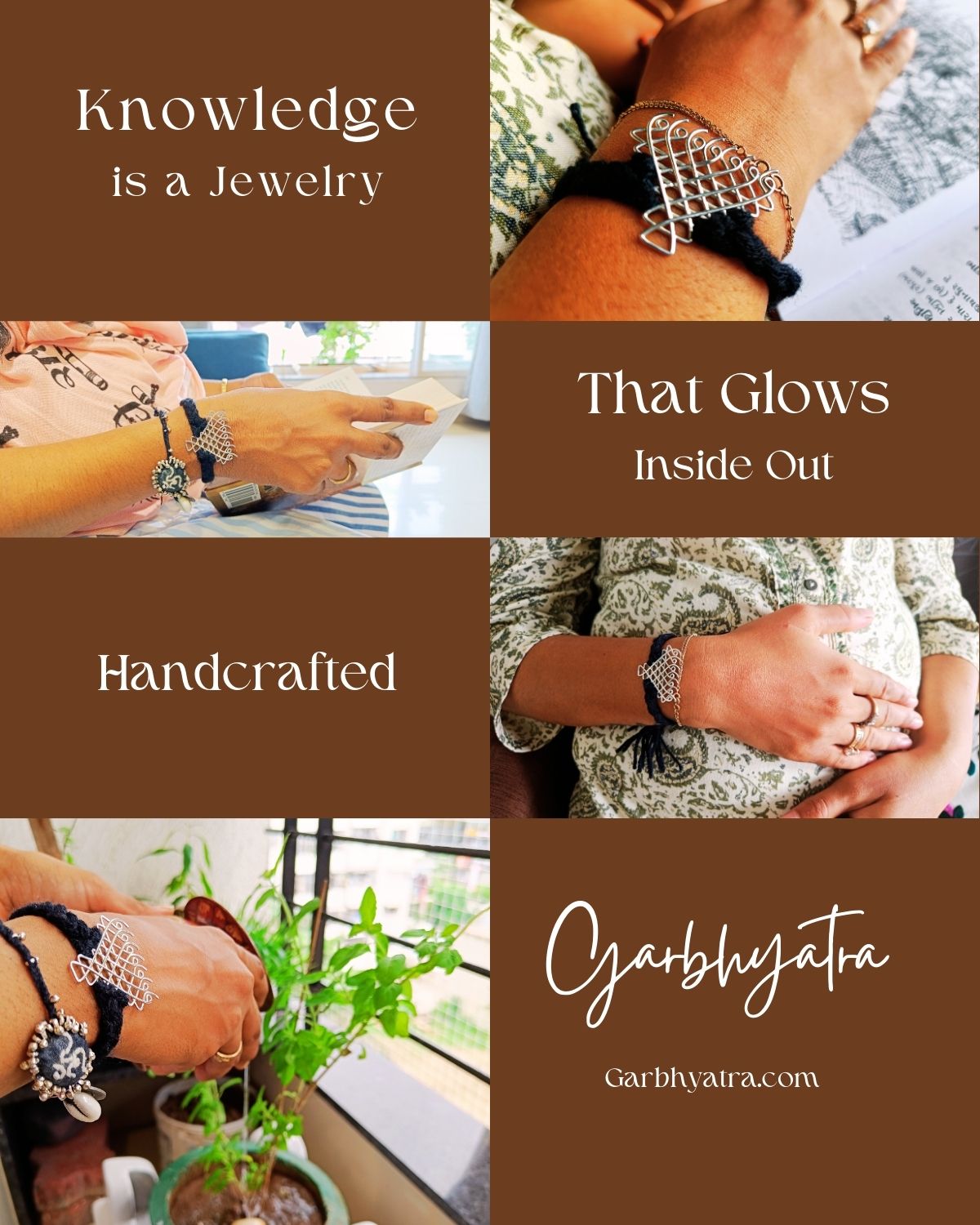 Silver Saraswati Bracelet for All Especially for Pregnant Couples & Parents