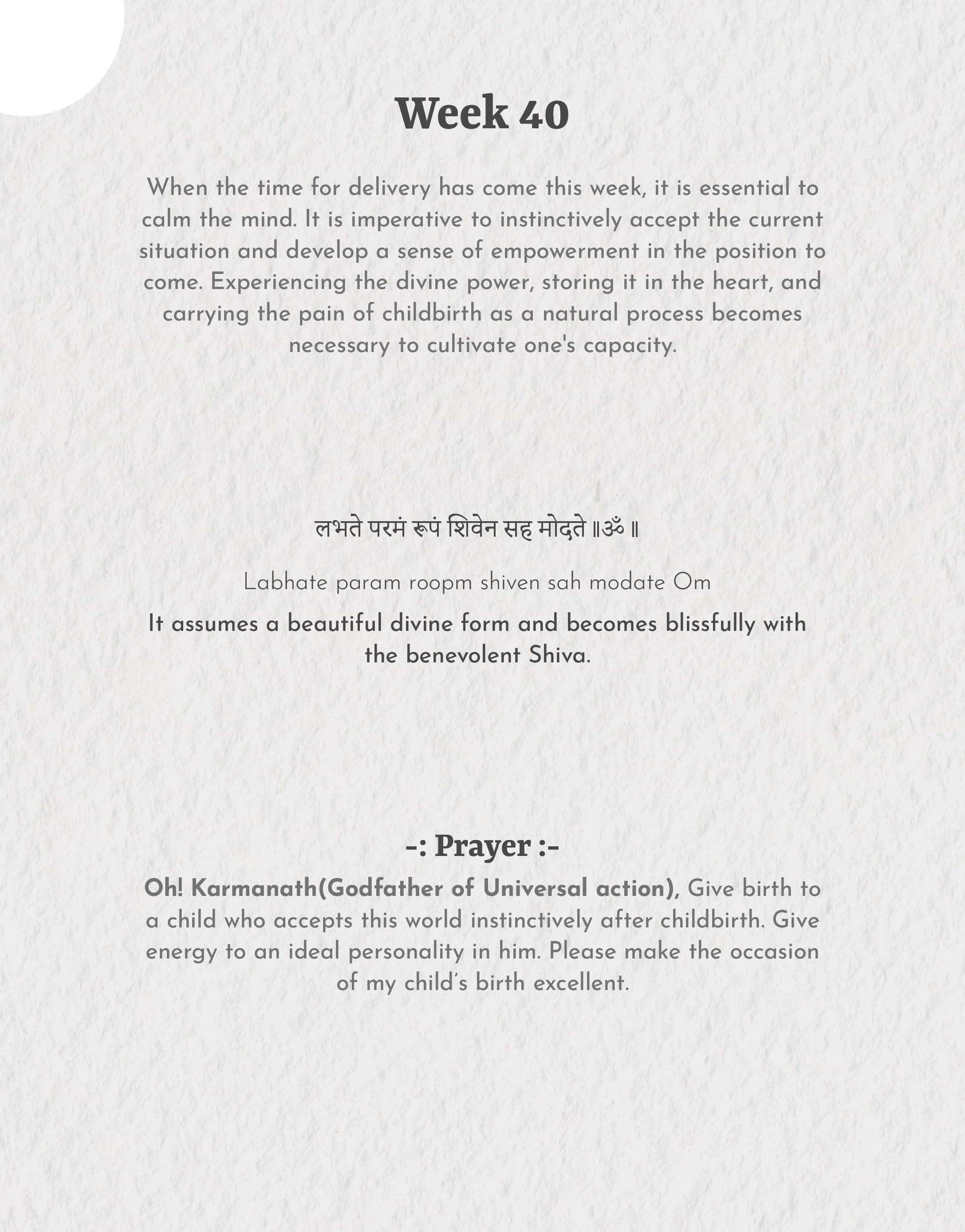 Week 40 Of Prayer