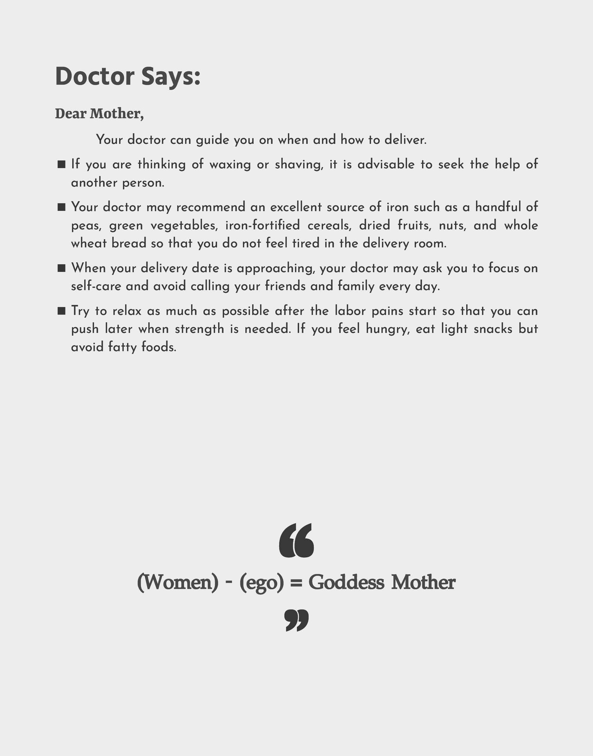 Doctor Say To Mother